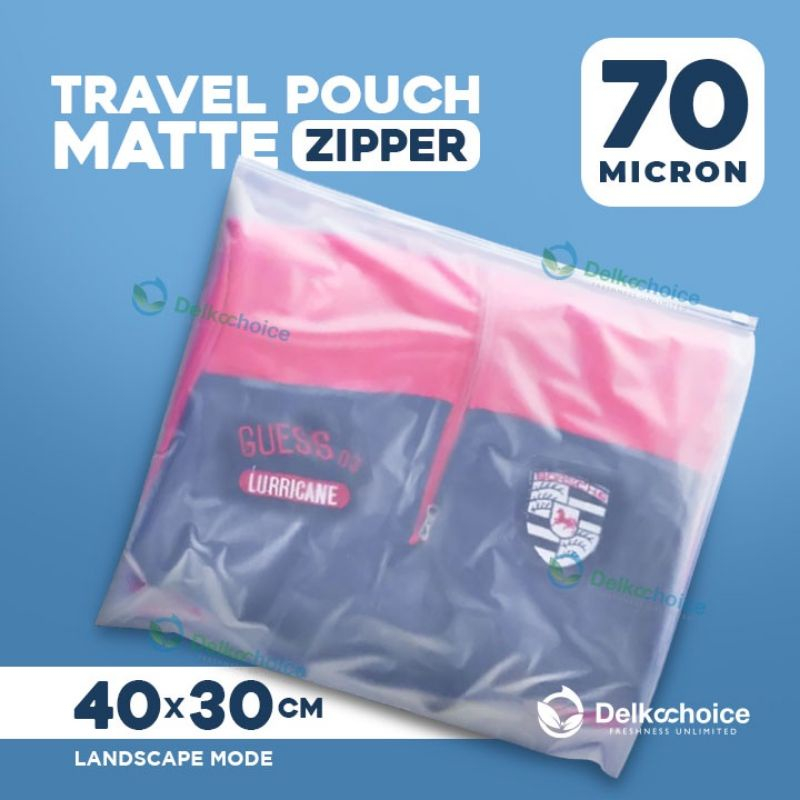 Travel Pouch Organizer Serbaguna Ziplock Matte Delkochoice Landscape 40x30