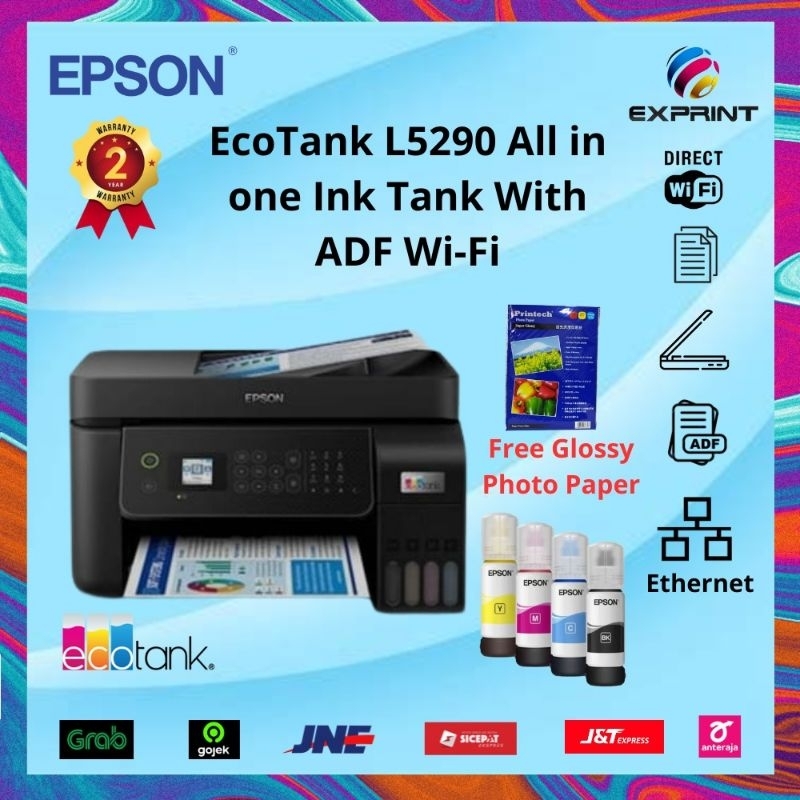 Epson Ecotank L5290 All In One  Print Scan Copy Fax ADF Wifi