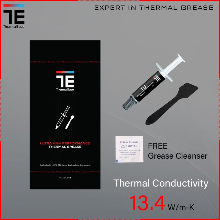 ThermalEase T13 13.4 W/m-K 1.5gr ULTRA HIGH PERFORMANCE THERMAL PASTE