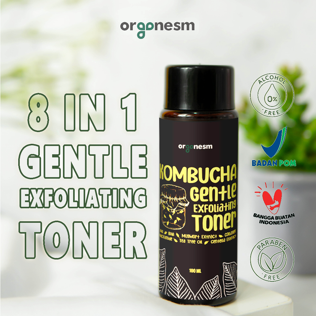 Toner Kombucha ORGANESM 100 ML / Kombucha Exfoliating Toner 60ml