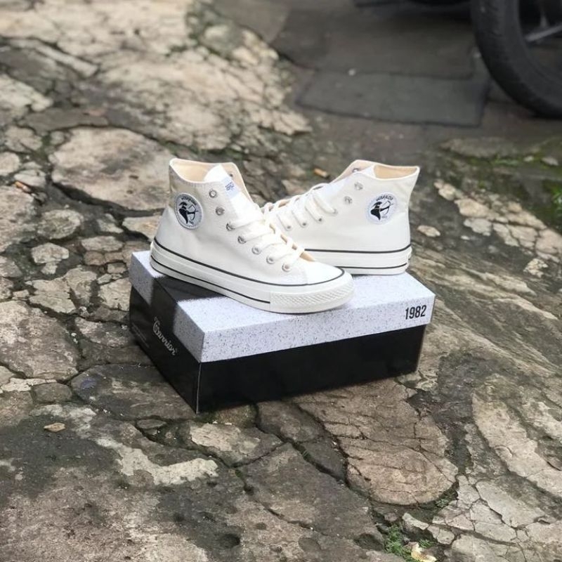 Sepatu Lokal Sepatu Warrior Athena HC White | Sepatu Warrior Original | Sneakers Putih Pria Sepatu W