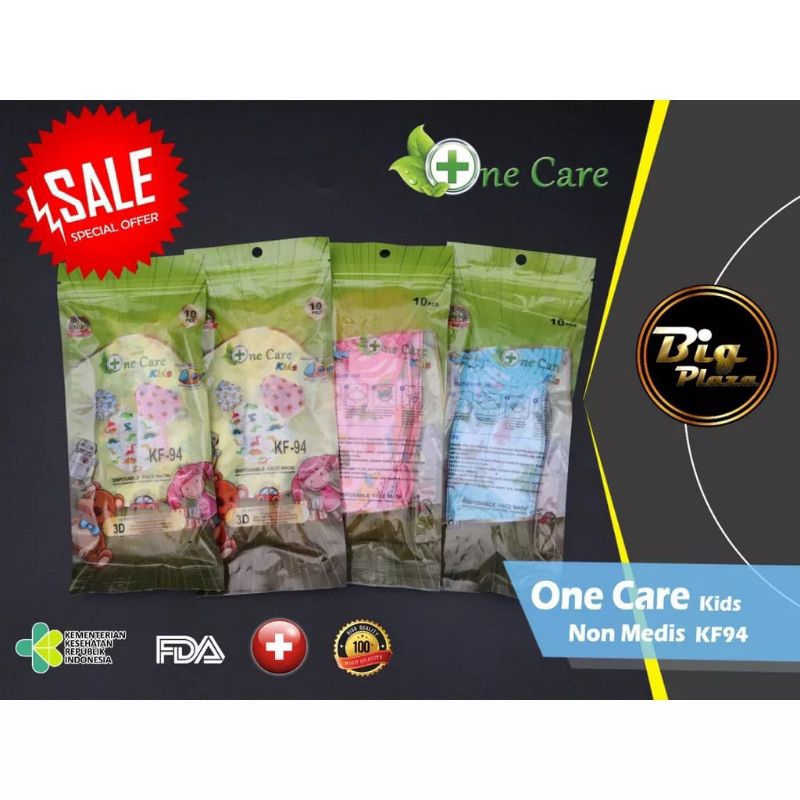 Masker Anak Kf94 Anak Motif One Care