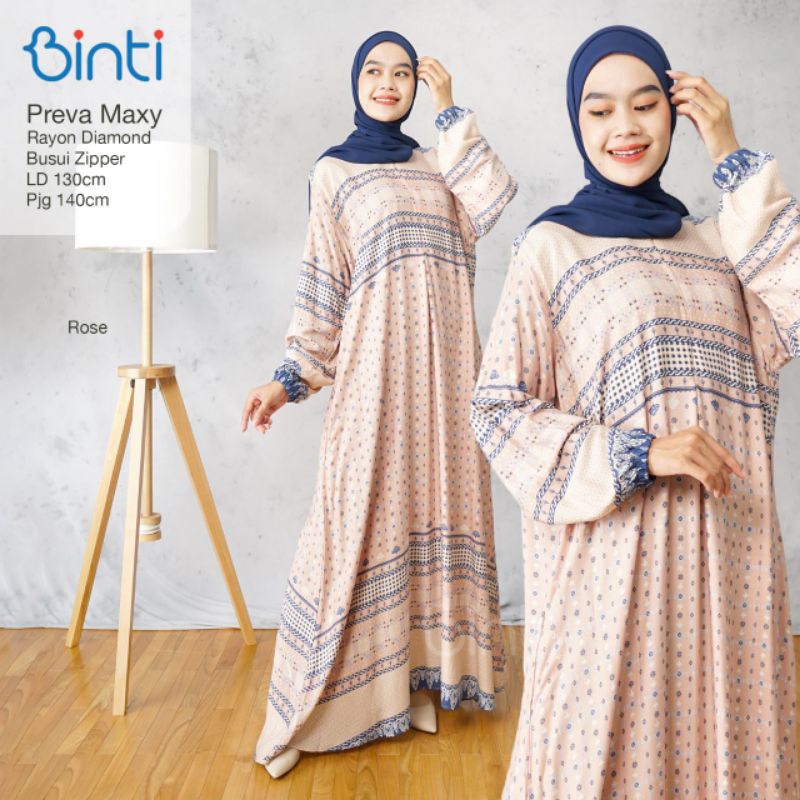 GAMIS JUMBO MOTIF BAHAN ADEM LD 140 BY BINTI ORIGINAL