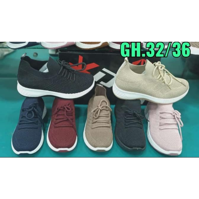 32-36 COD SEPATU SNEAKERS ANAK IMPORT SEPATU RAJUT IMPORT MERK KDM