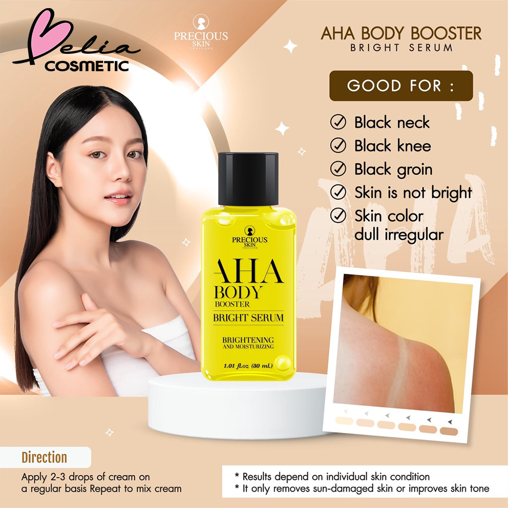 ❤ BELIA ❤ PRECIOUS SKIN Thailand AHA Body Booster Brightening Serum | Serum Pemutih | Body Booster 100ml | 30ml