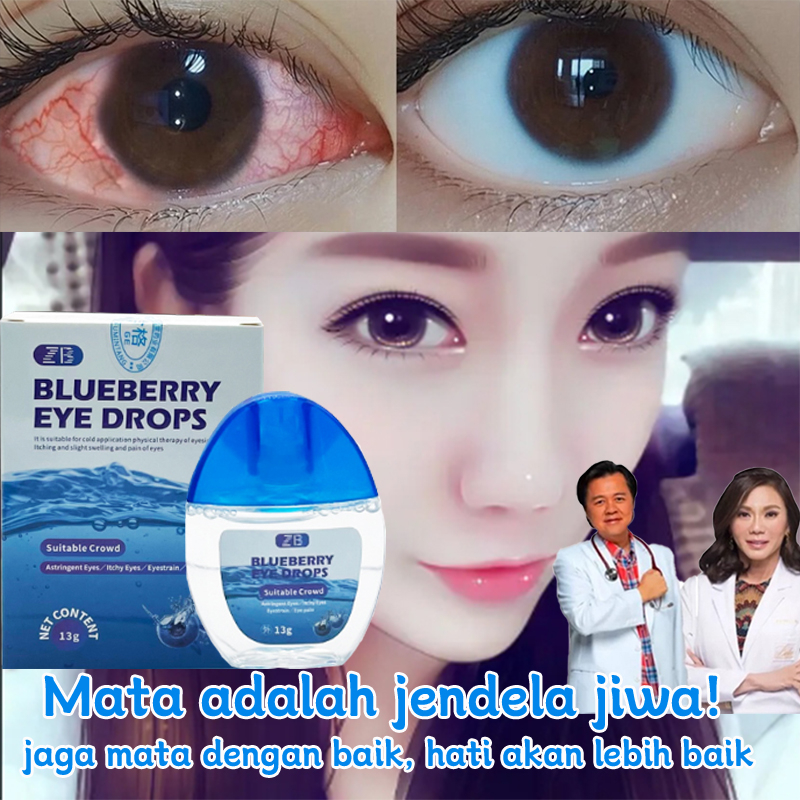 Obat tetes mata Tetes Mata Herbal Tetes Mengandung ekstrak blueberry Mata kering Sakit mata Darah Me