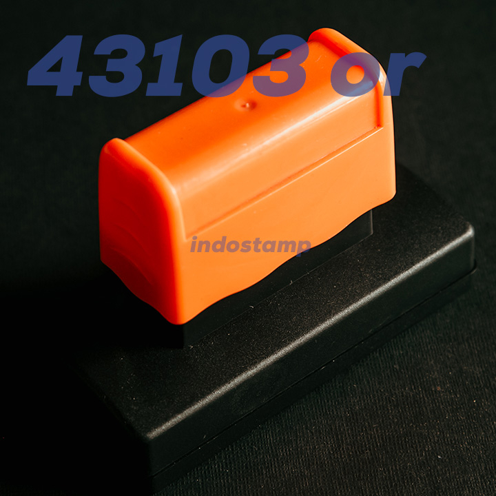 

gagang stempel 43103 orange flash stamp kotak 43mm 103mm otomatis original indostamp handle
