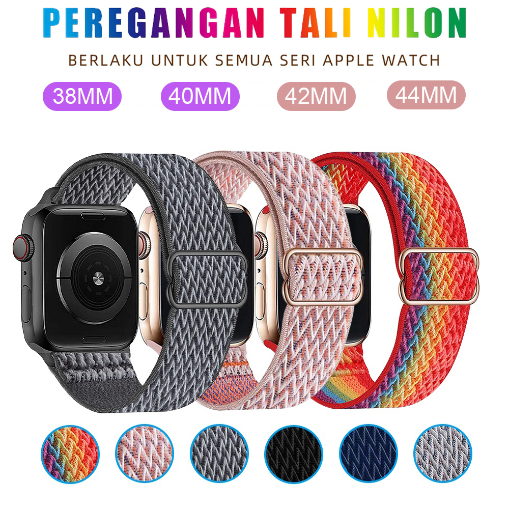 Apple Watch Nylon Tali Jam Pria/Wanita Olahraga Apple Tali Nilon Velcro 38mm/40mm/41mm，42mm/44mm/45mm