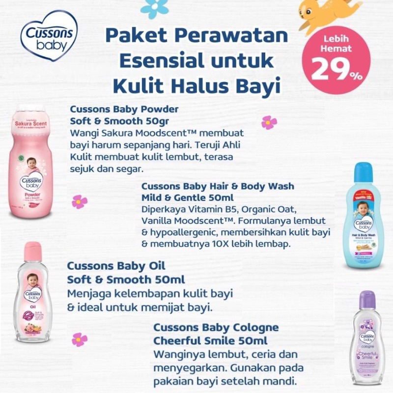 Cussons Baby Mini Bag Hampers Bayi Ukuran Kecil Travel Pack