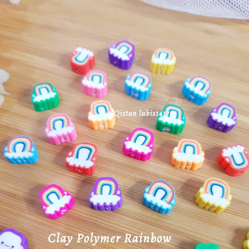 Clay Polymare Jasmine,flower,Ranbow,Cloud