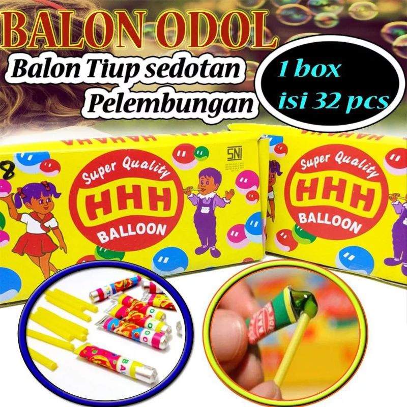 Balon tiup odol sedotan jadul|mainan anak tradisional|Balon tiup HHH(isi 32)