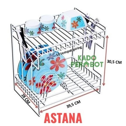 Rak Piring Delima Star ASTANA-Rak Piring Kawat 2 Susun
