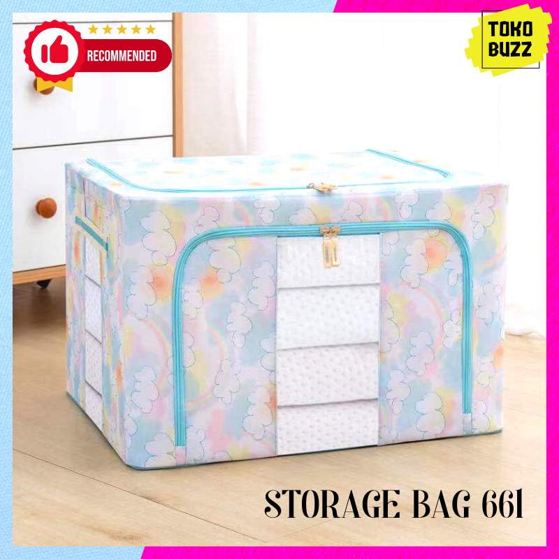 Storage Box 66L Multifungsi / Tempat Penyimpanan Mainan Baju Selimut Motif PREMIUM TO-015