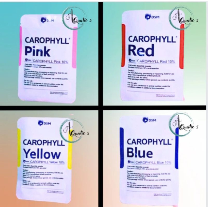 Pewarna ikan Hias CAROPHYL BLUE RED YELLOW PINK