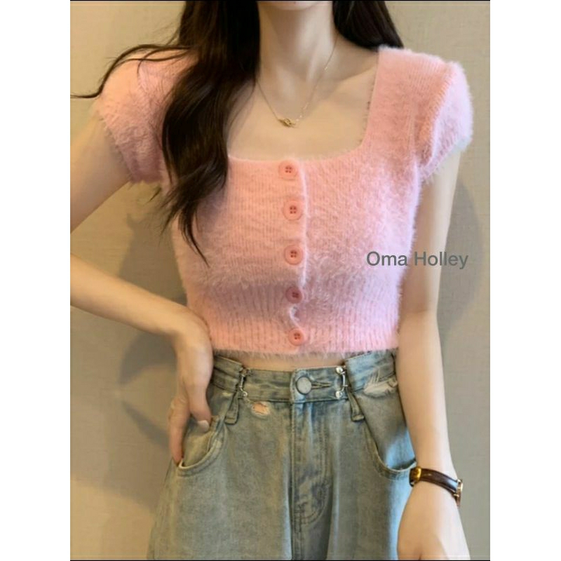 (COD) OH Fashion Blouse Sophia Knit Import #9328 🟠
