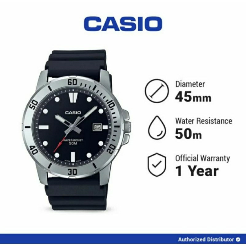 Jam Tangan Pria Casio MTP-VD01-1EVUDF / MTP-VD01-1E Original