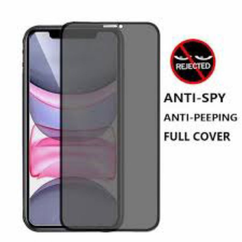 Tempered Glass Full Black Anti Spy Anti Kepo Infinix Hot 20 20 5G 20i 20 Play 20s Smart 3 Plus 4 5 5
