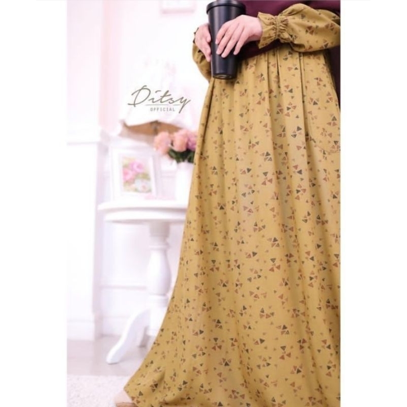 Preloved Mavis Greenish Ditsy