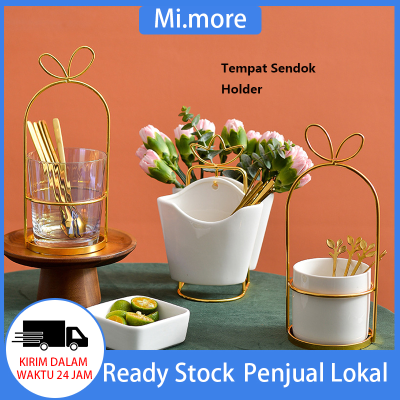 Mi.more Tempat Wadah Sendok Garpu Ceramic Utensil Holder / Hanging Utensil Holder / Tempat Sendok Garpu