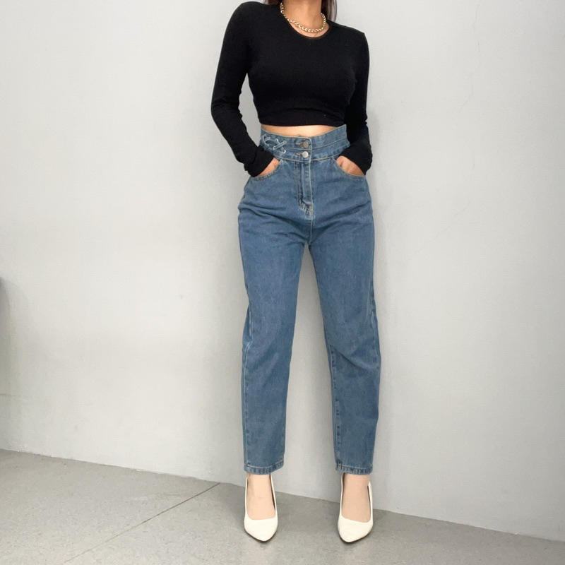 [LUXE.DLABEL] - Jeans 139 | Celana Panjang Highwaist Wanita Jeans Import Premium Quality Jeans Wanita Polos Ripped Jeans Highwaist Jeans Wanita Bangkok Skinny Jeans Highwaist Baggy Wideleg Jeans Kulot jeans Boyfriend Jeans Kargo Jeans Cargo jeans BKK