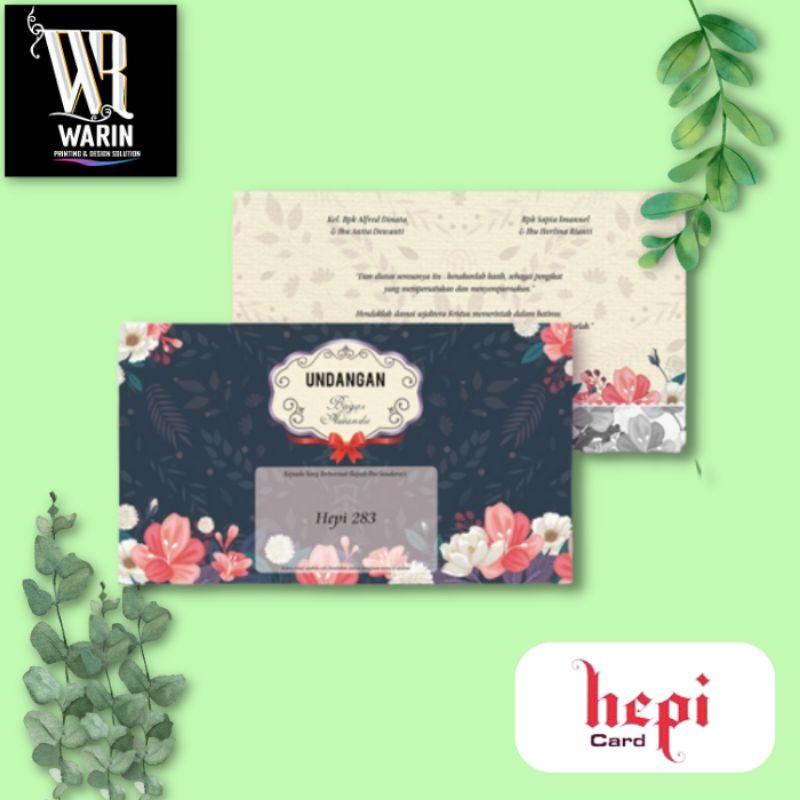 Undangan custom Hepi 283 free plastik satuan