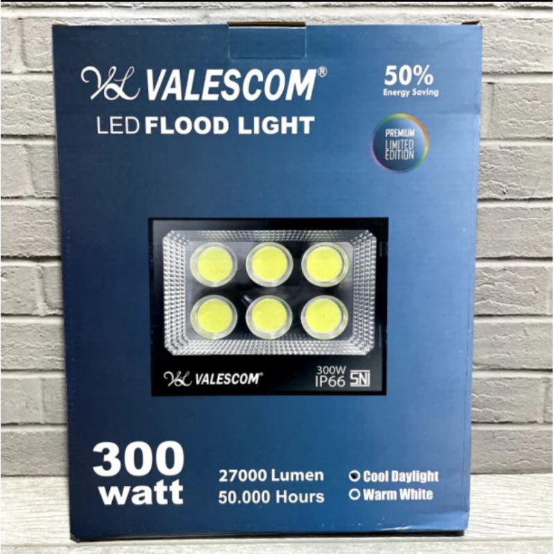 VALESCOM LAMPU SOROT LED COB 300W SNI FLOOD LIGHT BAGUS