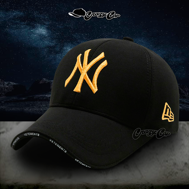 Topi Baseball Hitam New York Original | Topi Korean Style Pria / Wanita Dewasa | Black Cap Cowo Cewe