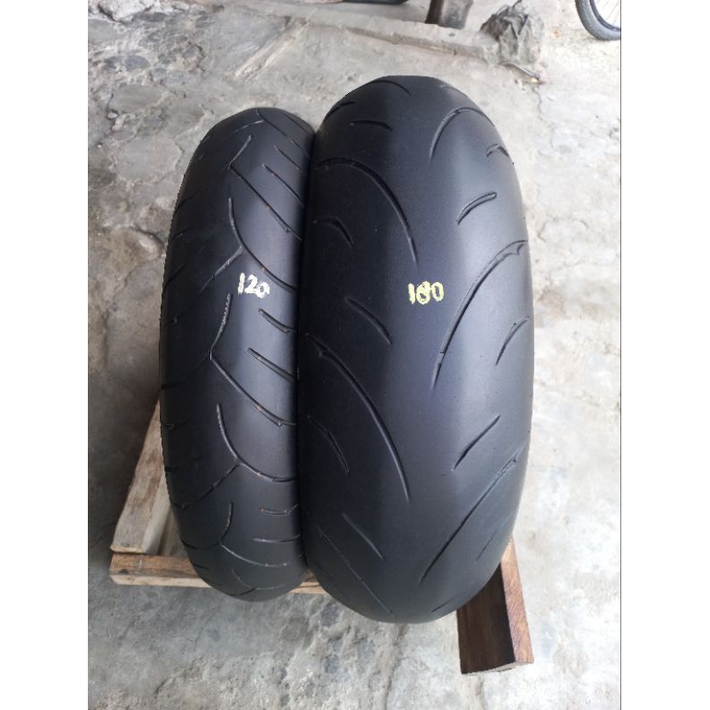 ban limbah moge import dunlop qualifier 120 70 17 & 180 55 -17