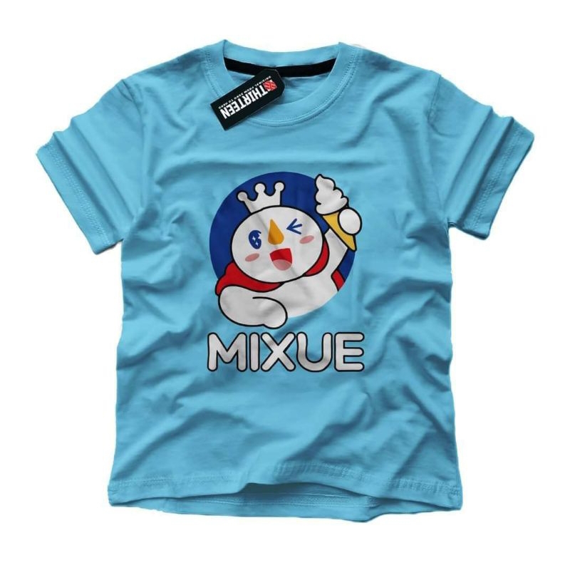 kaos atasan anak mixue 1-9tahun