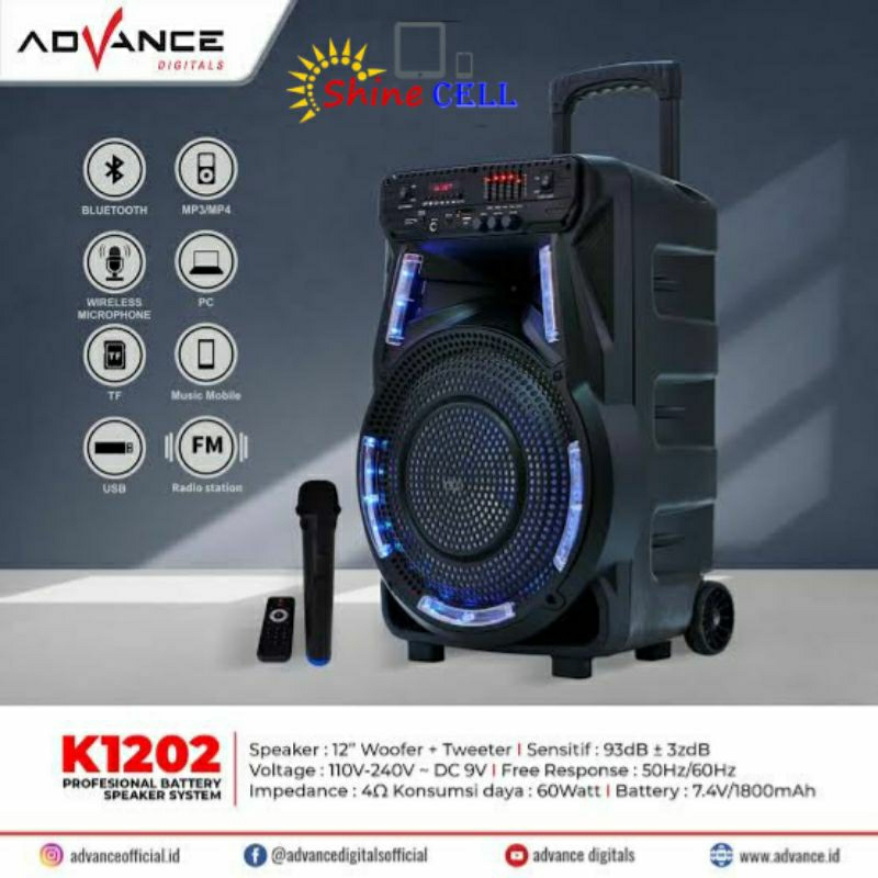 Speaker mic bluetooth advance K1202