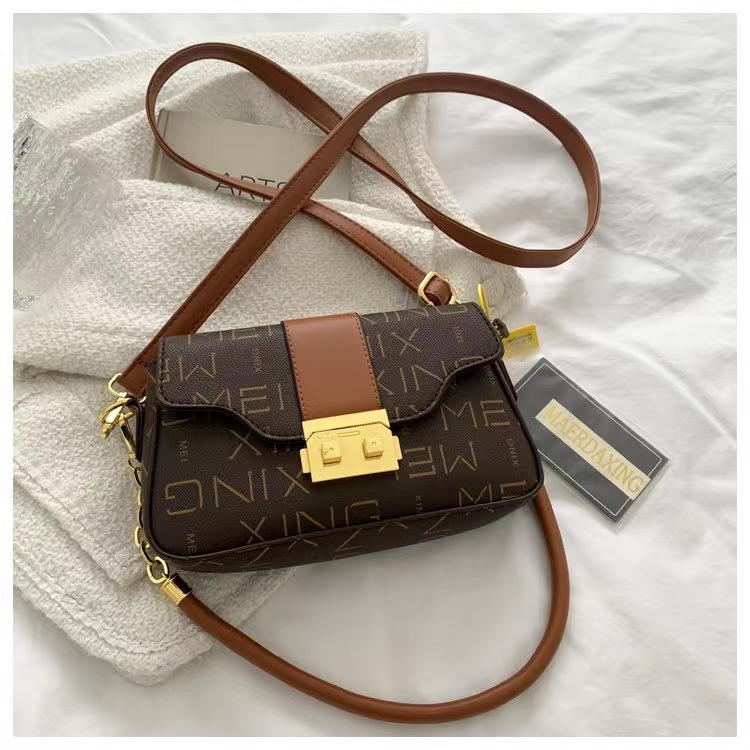 BJ32199 (TIDAK ADA HANGTAG) - COFFEE/WHITE/BROWN TAS SLEMPANG HANDBAG JINJING WANITA FASHION IMPORT MODIS ELEGAN TERMURAH TERLARIS TERBARU BAGSTORE JAKARTA TAS BATAM LT2199