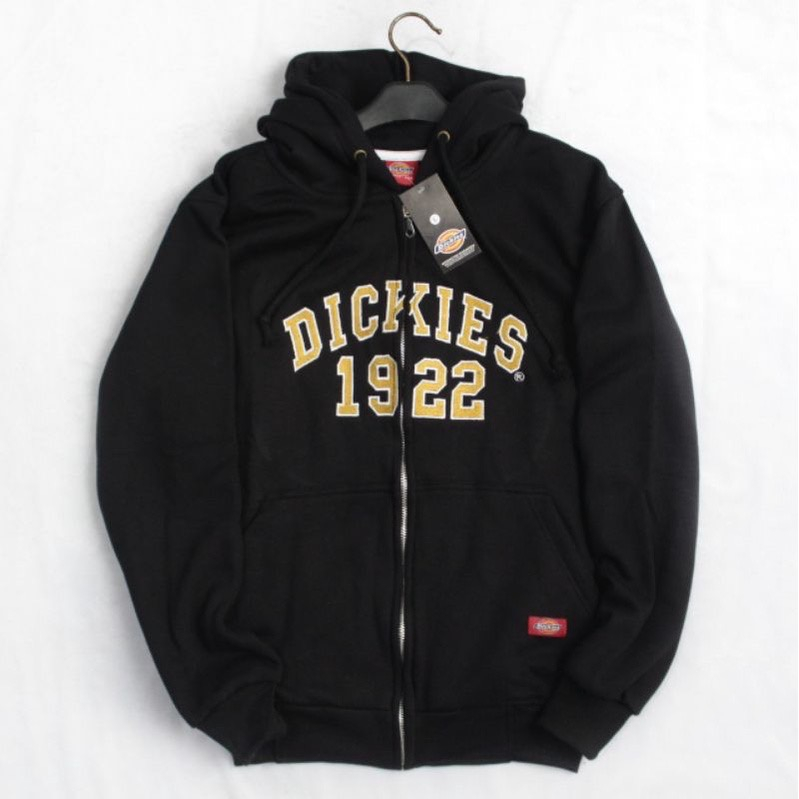 Jaket Sweater Hoodie Zipper Hoodie Dickies Arch Logo Font Bordir Fulltag Label Pria Wanita Terlaris