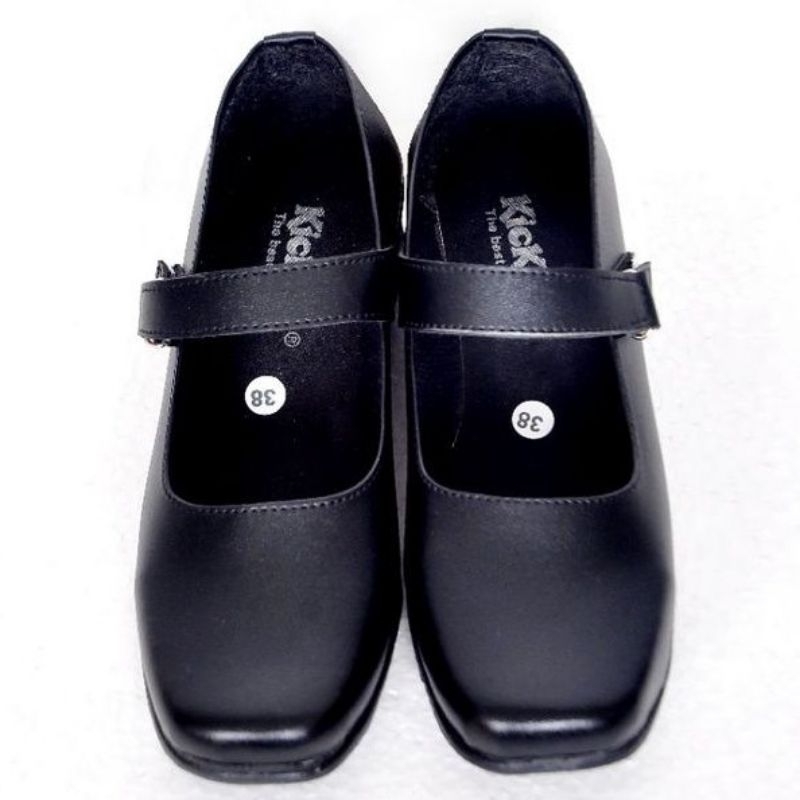 PROMO Sepatu Pantofel Paskibra Anak Hak 3 Cm Size 31-35 Hitam Perempuan Sekolah Paskibra