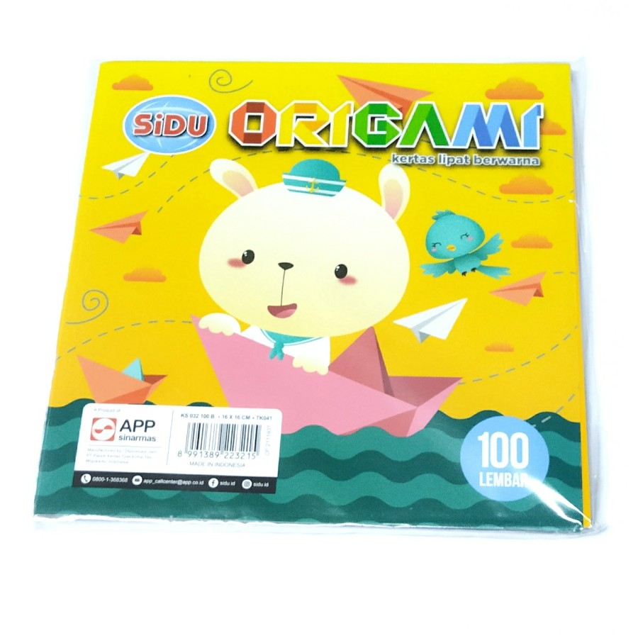 

ORIGAMI PAPER BESAR (Kertas Lipat) SIDU 16 x 16cm isi 100 Lembar