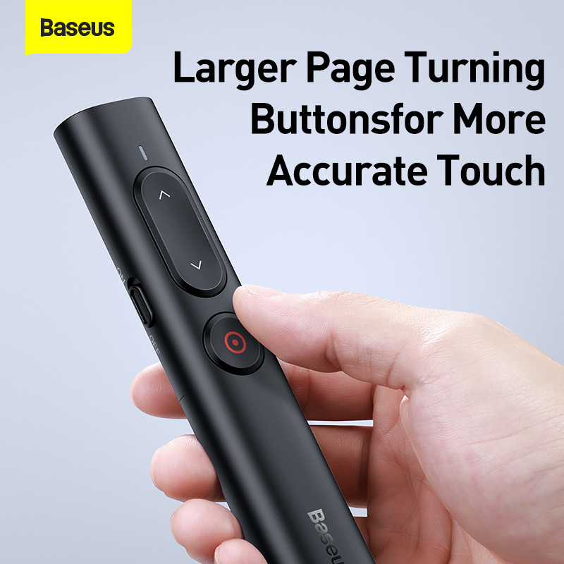 Baseus Orange Dot Wireless Presenter Laser Pointer Pen Remote Control