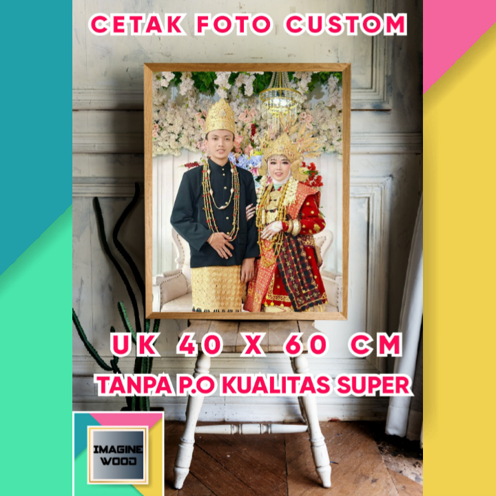 cetak foto bingkai 60x40 cetak foto wedding, foto keluarga, harga terjangkau