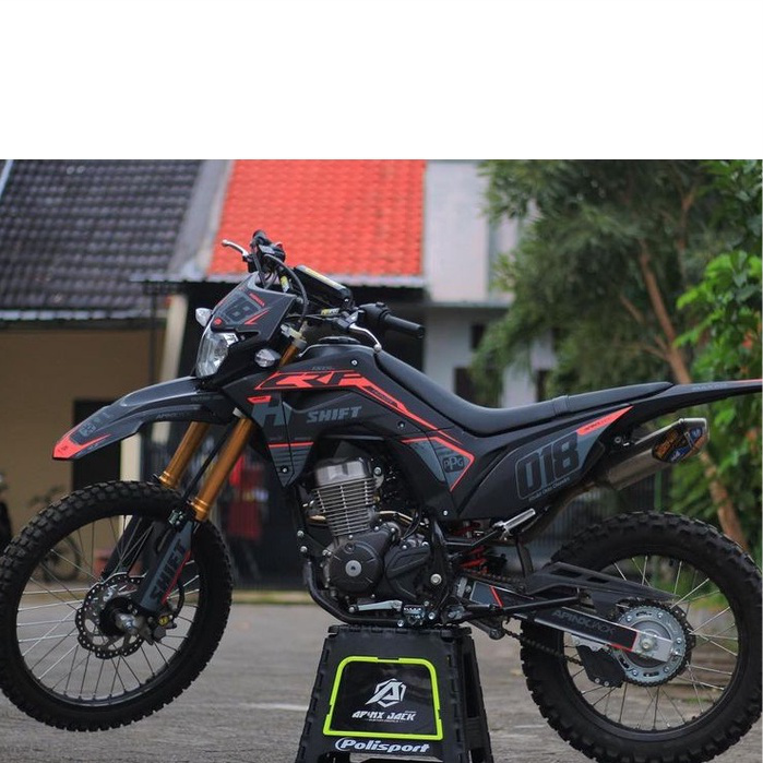 DECAL CRF 150L HITAM SIMPLE CUSTOM NOMOR DECAL CRF 150 L FULL BODY DECAL CRF SUPERMOTO
