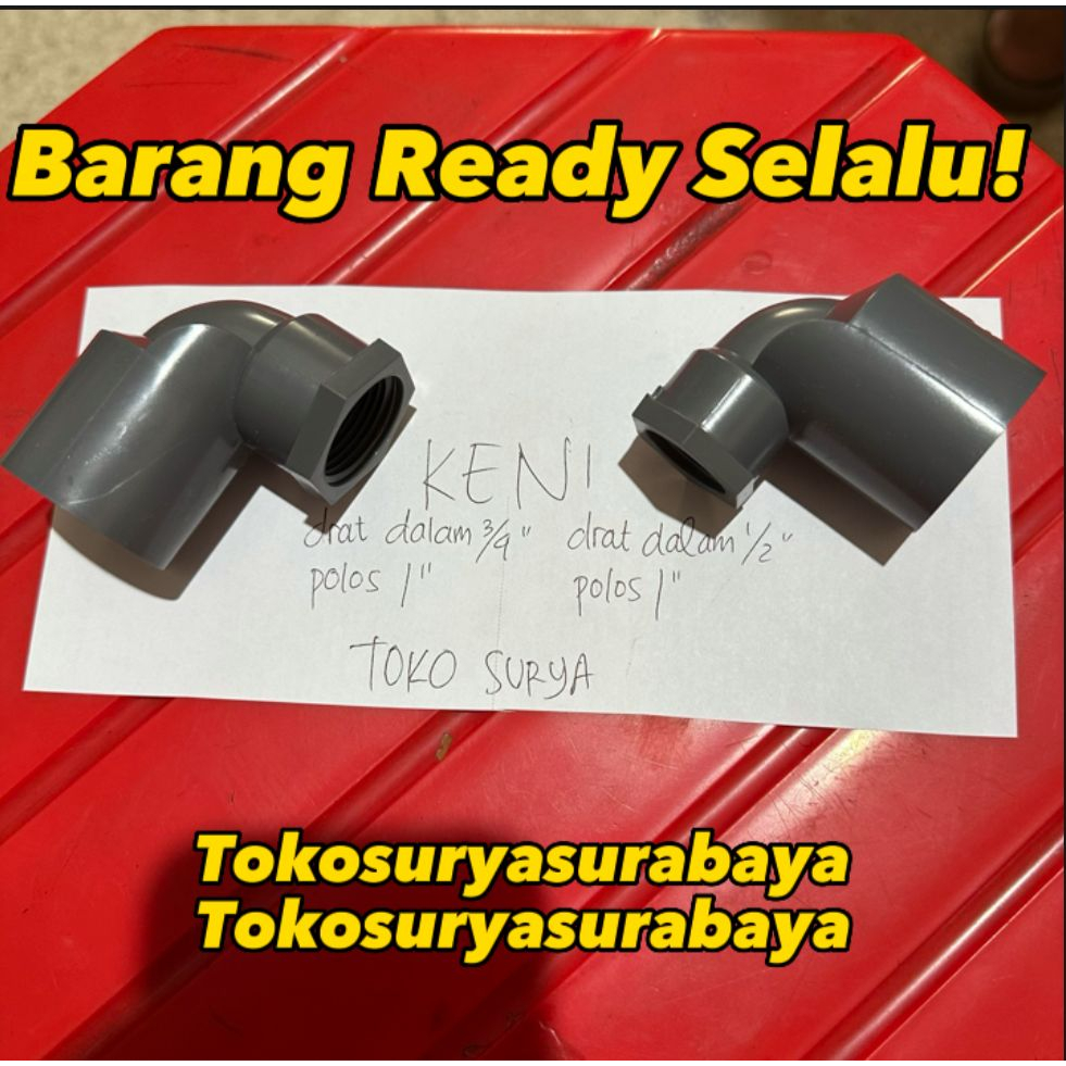 KENI DRAT DALAM 1/2" x 1" x 3/4" KENI DRAT DALAM 3/4" x 1" KENI DRAT DALAM 1/2 inch x 1" KNEE DRAT D