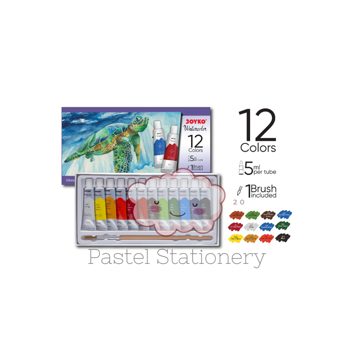 

Cat Air Joyko WC-4-12 Color - Watercolor Watercolour Set 12 Warna