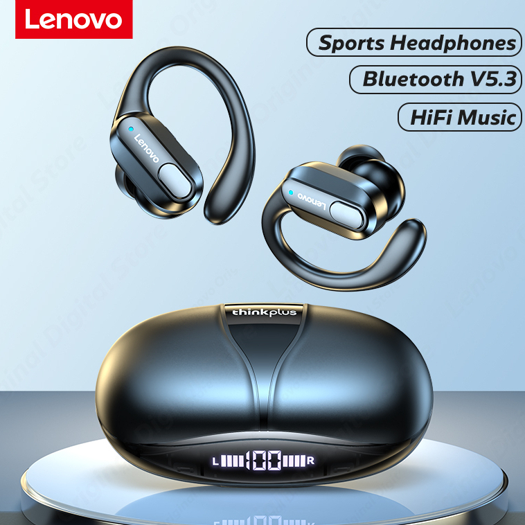 100% Oir Lenovo Thinkplus XT80 Headset TWS Bluetooth 5.3 Olahraga Earphone with Mic HIFI Stereo Earb