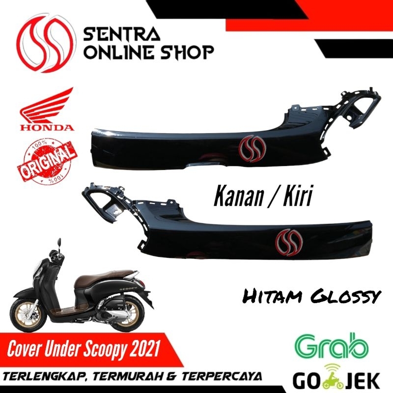 Cover under bordes bawah kanan kiri scoopy prestige 2021 hitam glossy originalCover under bordes bawah kanan kiri scoopy prestige 2021 hitam glossy original