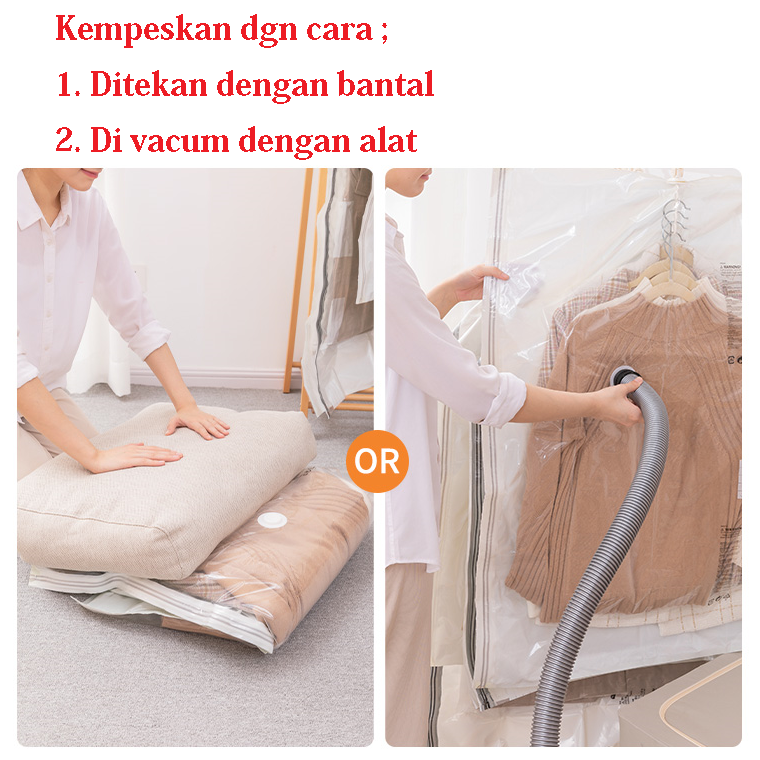 Limaukuit_Space Cover Sarung Jas Jaket Dress Vacum Panjang + 2 Hanger