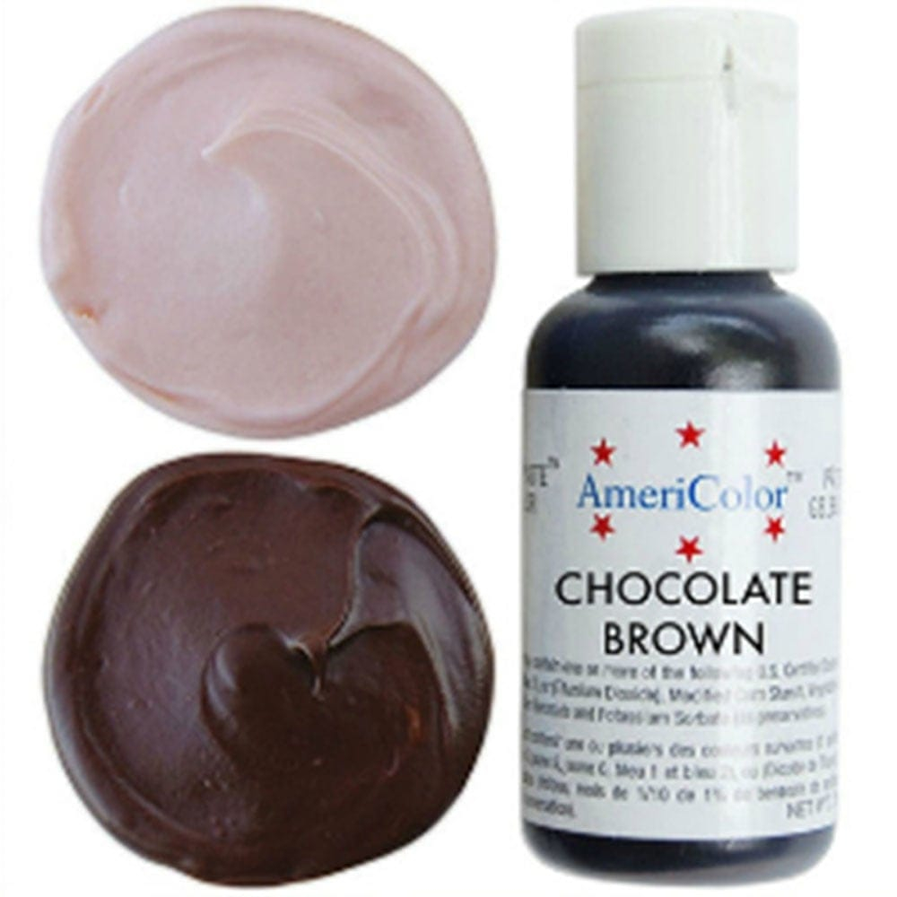 

Americolor 0.75oz 21Gr chocolate brown soft gel icing color pewarna makanan