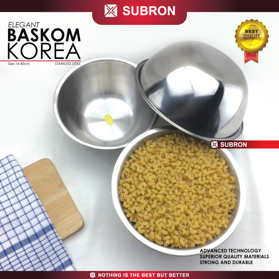 Baskom Korea Kecil 14cm 16cm Wadah Stainless Tebal Multifugsi - SUBRON