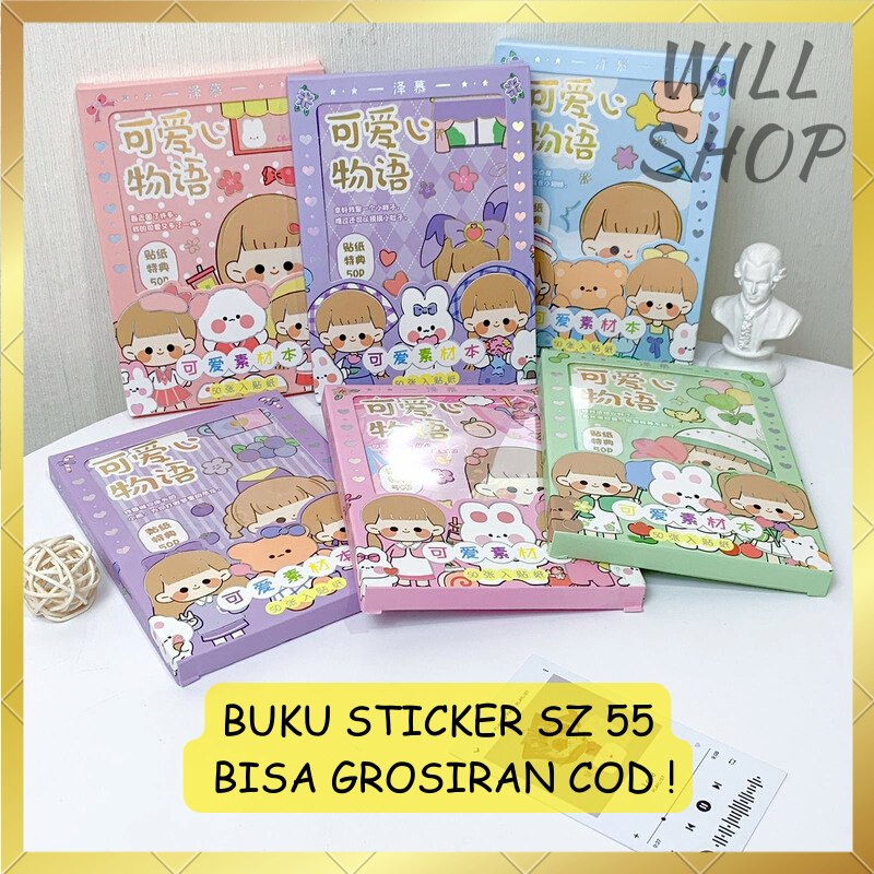 

TERBARU BUKU STICKER CEWE SZ - 55 / BUKU STICKER TEMPEL FULL BERGAMBAR MINI BOOK STIKER ANTI AIR BISA COD