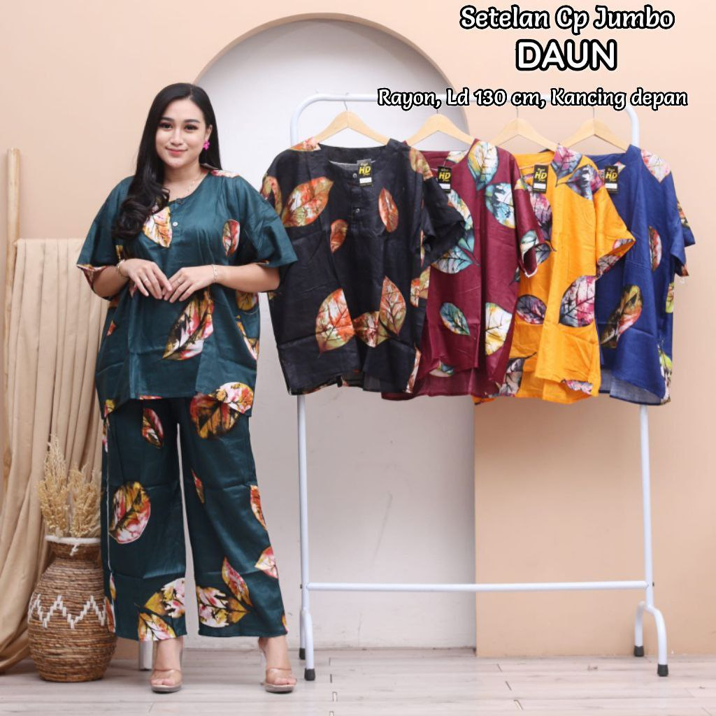 Piyama Batik Jumbo LD 125 130 Setelan Celana Panjang One Set Batik XXXL