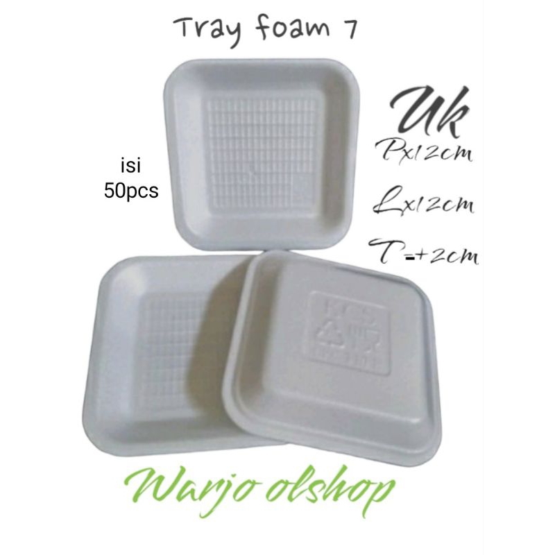 styrofoam, foam tray uk 07 isi 50pcs .. cocok untuk semua makanan dan buah buahan