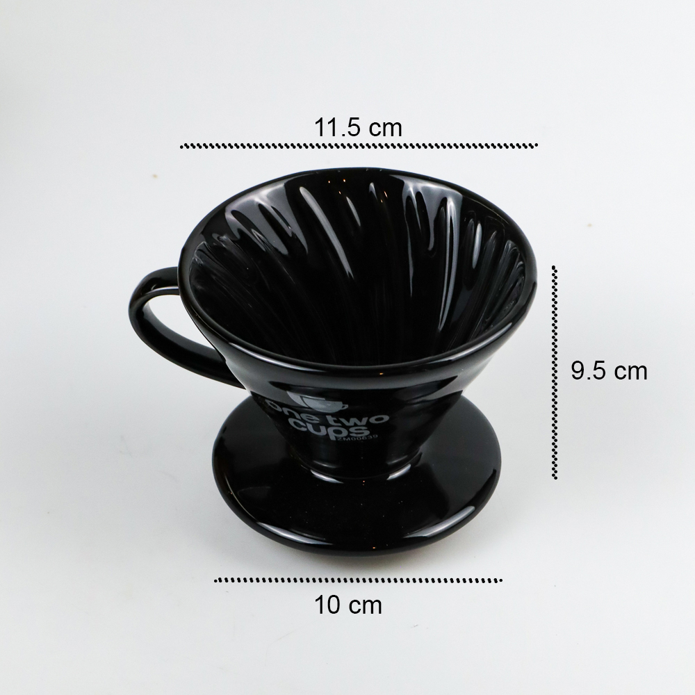 One Two Cups Filter Penyaring Kopi V60 Glass Coffee Filter Dripper 1-4 Cups - ZM00639