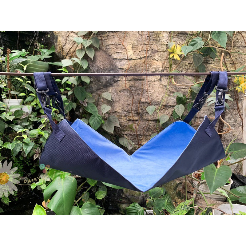 Daisyclutters Hammock / Ayunan Kucing Navy Blue Kai Jumbo Murah Bahan Bulu Premium