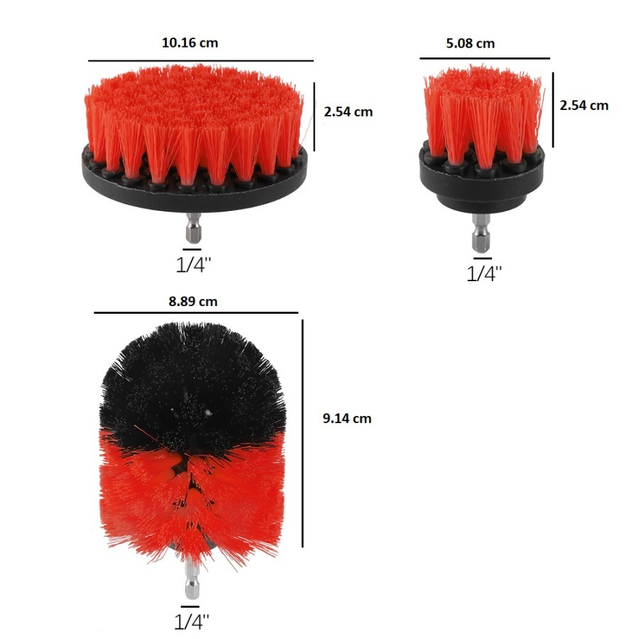 KEPALA SIKAT BOR ELEKTRIK Cordless Drill Brush Alat Pembersih Serbaguna Sikat Bor Listrik Power